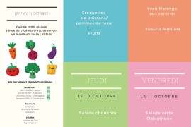 Menus du 7 au 11 octobre 2024